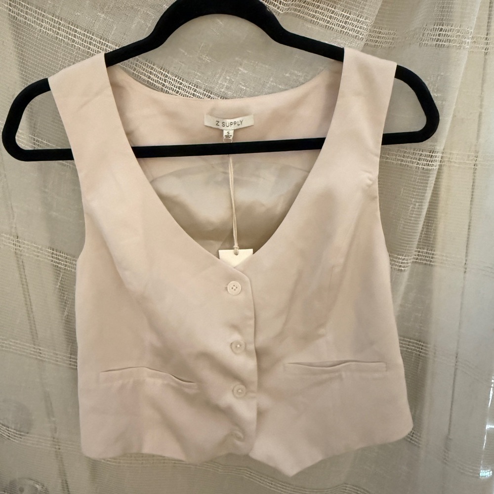 Z Supply Cream Bustier Sleeveless Top